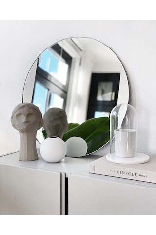 30 Cm Çap Çerçevesiz Yuvarlak Ayna