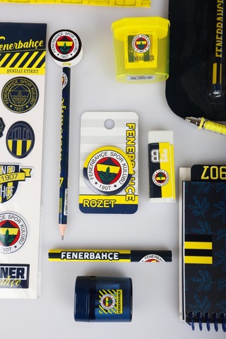 X Dekomus Lisanslı Fenerbahçe 20 Parça Kırtasiye Seti Sticker,bloknot Altın