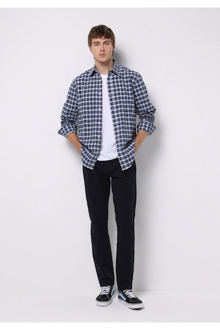Colin's Colins Regular Fit Shirt Neck Ekoseli Erkek Lacivert Uzun Kol Gömlek Cl1076492 Q1.v2 Nav Lacivert