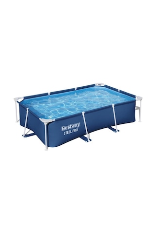 Bestway 56403 Steel Pro Dikdörtgen Yerüstü Prefabrik Havuz 2,59 M X 1,70 M X 61 Cm