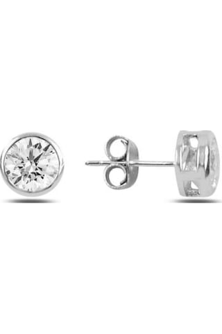 Brezza Lusso Jewelry Gümüş Zirkon Taşlı Bayan Gümüş Küpe