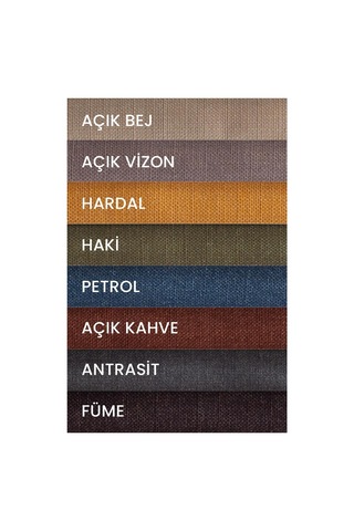 Fabric Design Keten Dokulu Masa Örtüsü Petrol, 140x240 Çok Renkli