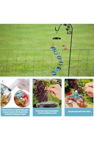 Pazly İlham Veren Rüzgar Çanları Sinek Kuşu Besleyicisi, Pencere Ve Bahçe Dekoru