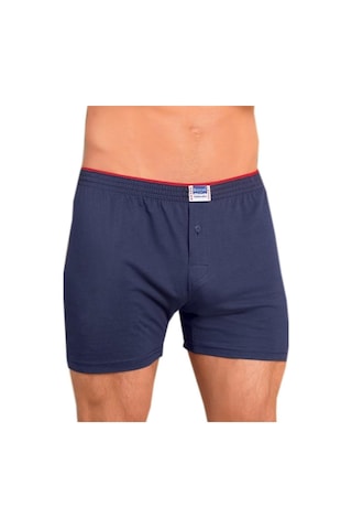 Berrak 1099 Düğmeli Erkek Boxer Penye 3'Lü