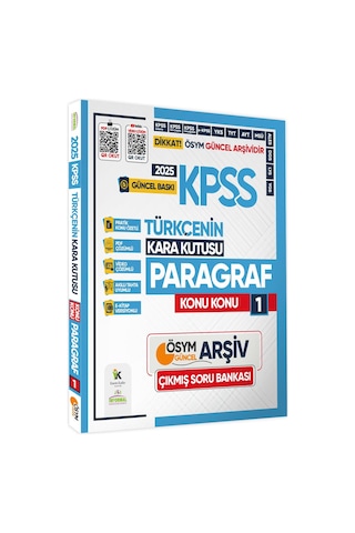2025 Kpss Kara Kutu Türkçe Paragraf 3lü Altın Set Çıkmış Soru Bankası Konu Özetli Video/pdf Çözümlü