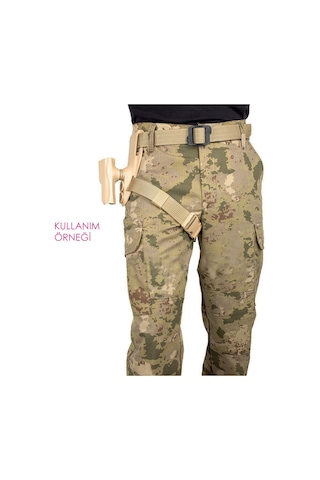 Glock 19 Kydex İçi Kadifeli Kum Alçak Platform Taşıma Kılıfı Ayarlı Kum