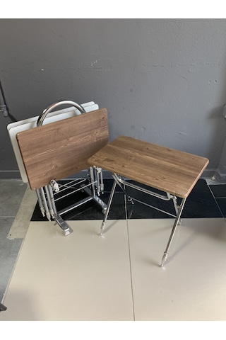 Çanta Sehpa, Sehpa, Zigon, 4lü Zigon, Mebran Çanta Sehpa -ceviz