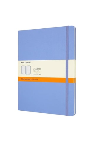 Moleskine Classic Sert Kapak Çizgili Defter 19x25 Hydrangea Blue