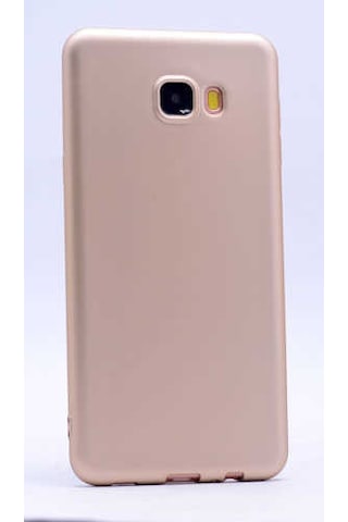 Samsung Uyumlu Galaxy C5 Kılıf Zore Premier Silikon Kapak Gold