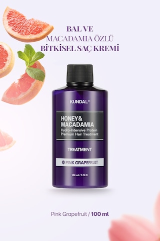 Yoğun Nemlendirici Ve Besleyici Saç Kremi Kundal Honey & Macadamia Protein Treatment Pink Grapefruit