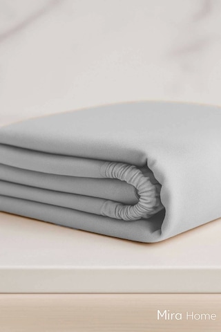Tek Kişilik Düz Penye %100 Pamuklu Lastikli Çarşaf 100x200 Cm Newsheet Gri Çok Renkli