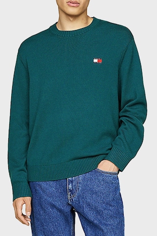 Tommy Jeans Erkek Kazak Dm0dm20706 Cwg Koyu Yeşil Koyu Yeşil