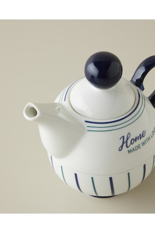 English Home With Love New Bone China Demlik Seti 380 260 Ml Lacivert