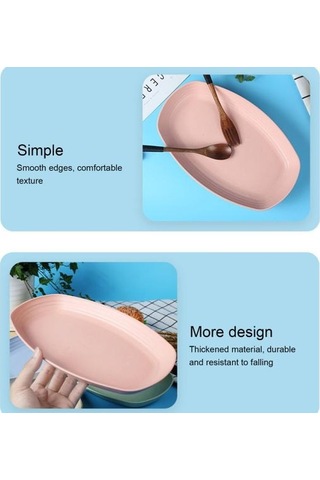 Mavi Pratik Kaymaz Taban Yemek Tabağı Yaygın Olarak Kullanılan Çizilmez Plastik Yemek Tabağı