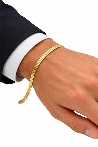 14 Ayar Unisex Klasik Bileklik Sarı Altın
