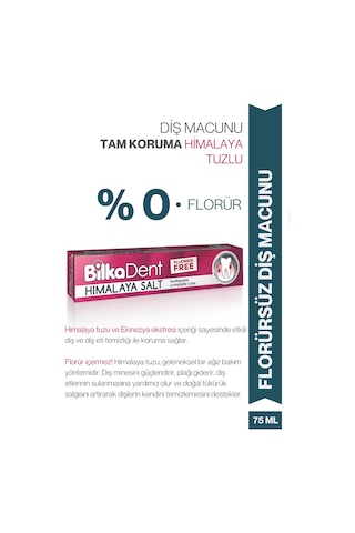BilkaDent Florürsüz Himalaya Tuzu Diş Macunu 75 ML