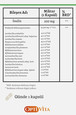 Optivita Probiotic Complex 30 Kapsül