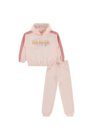 Civil Girls Kapşonlu 6-9 Yaş Eşofman Takımı - Pembe