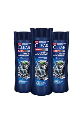Clear Men Yoğun Arındırıcı Kepeğe Karşı Etkili Şampuan 3 x 350 ML