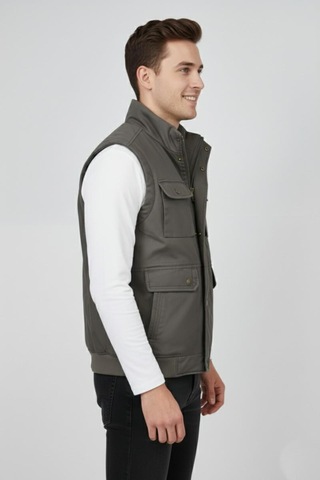 Erkek Kışlık İçi Peluş Spor Avcı Yelek 4101 Bgl-st04910 VİZON