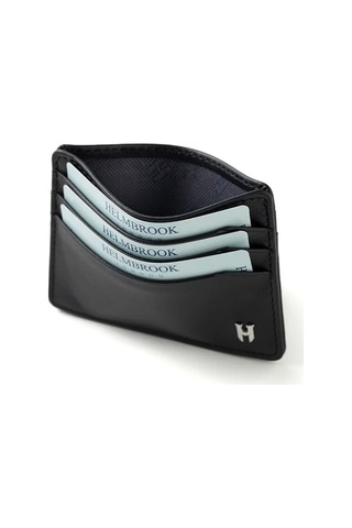 Drew Erkek Deri İnce Tasarım Kartlık Siyah