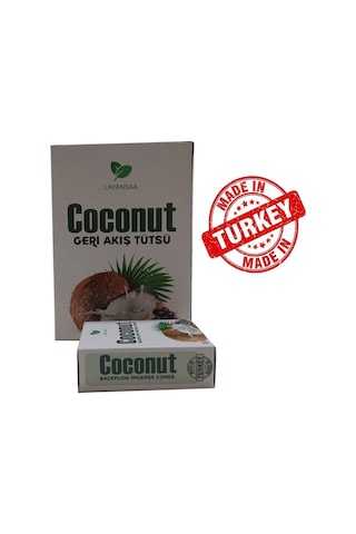 Layansaa Coconut- Hindistan Cevizi Özel Aromalı Geri Akış Backflow Özel Aromalı Tütsü 10 Adet