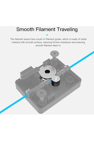 Flybuy Creality Filament Dedektör Kiti - Ender-3 V3 Se/ke İçin Led Göstergeli Otomatik Algılayıcı Paketli Siyah