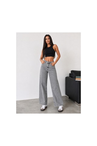 Bluemarlin Kar Siyah Tam Kalıp Yan Parçalı Jeans Baggy Denim/kot Pantolon Karsiyah