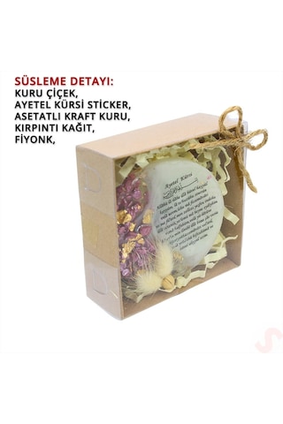 Kutulu Ve Süslü Pembe Taşlı 6,50 Cm Epoksi Magnet - 1 Adet