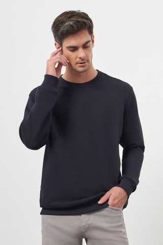 Morven Erkek Lacivert Basic Bisiklet Yaka Sweat-shirt 25ks063005200 Lacivert Lacivert