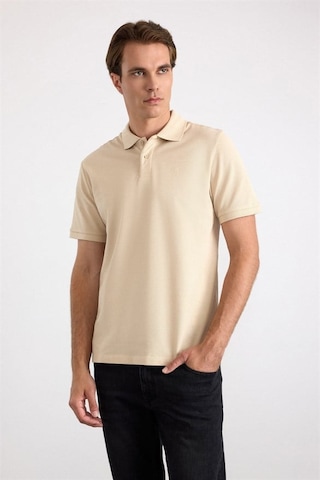 Süvari Bej Regular Düz Nakışlı Pike Düğmeli Polo Yaka Tişört Ts1014000473-bj3