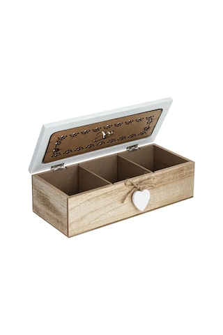 Decor Point Kapaklı Çay Poşetleri Kutusu, 24x10x7 Cm 299462073 Beyaz