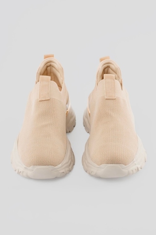 Mubiano Kadın Sneaker Kalın Taban Slip On Spor Ayakkabı Aurex Bej Bej