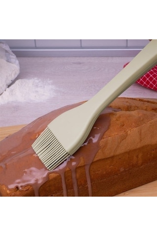 Lurch - Platin Silikon Pasta Fırçası 25,5 Cm Açık Gri - Yanmaz, Yapışmaz, Bükülmez, Çizmez, Tat Ve Koku Bırakmaz - 240011