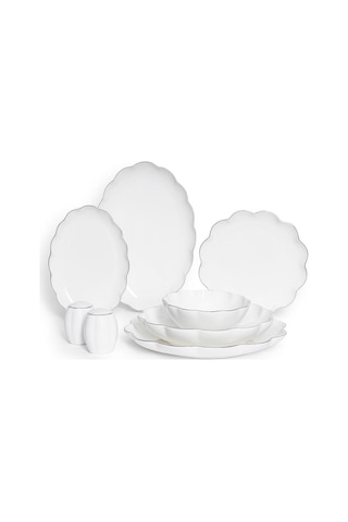 Maxx Doria Livia Platinum 12 Kişilik 58 Parça Yemek Takımı Pa2094 Beyaz