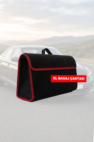 Volkswagen Tayron Uyumlu Koltuk Yastığı Siyah Renk Bagaj Çantası Lüks Model
