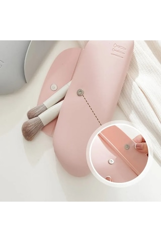 Yulong Moveevo Yumuşak Silikon Makyaj Aleti Saklama Çantası - Antrasit