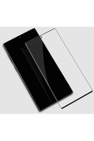 Samsung Galaxy Note 10 Plus İle Uyumlu Şeffaf Esnek Kavisli Ekranı Tam Kaplayan Pet Ekran Koruyucu