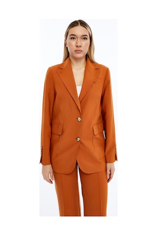 Selectmoda Kadın Tarçın Kemik Düğmeli Blazer Ceket