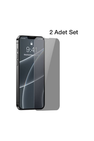 Baseus Apple Uyumlu iPhone 13 Mini Privacy Hayalet Cam Ekran Koruyucu 2 Adet Siyah (522574920)