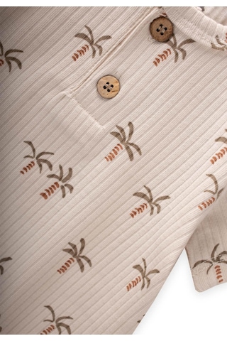 Cigit Desenli Fitilli Tulum 0-3 Yaş Palmiye Desen Palmiye Desen