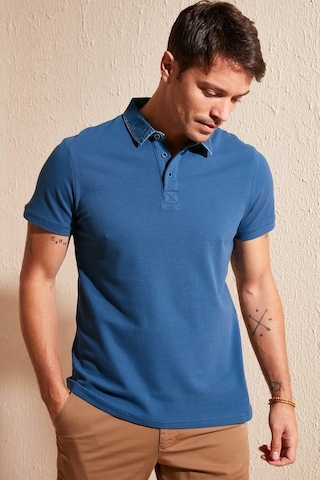 Buratti % 100 Pamuk Düğmeli Regular Fit Erkek Polo Yaka T Shirt 5902134 Indigo