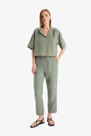 Defacto Loose Fit Ceket Yaka Modal Kısa Kollu Gömlek F0399ax25spgn460 Yeşil