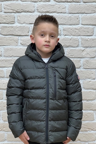 Pique Erkek Çocuk Kapşonlu Mont Ivanboy Haki
