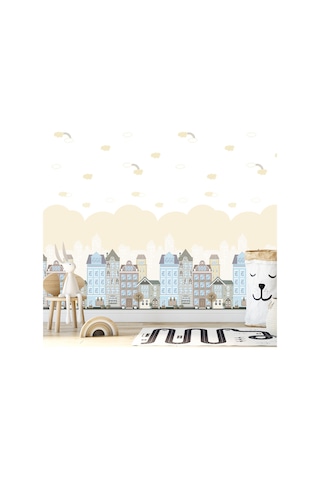 Adawall Adakids 8903-2 Genç Çocuk Şehir Desenli Duvar Kağıdı