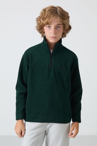 Tommylife Standart Fit 2li Paket Çam Yeşili-taş Erkek Çocuk Polar Sweatshirt - 11221 Çam Yeşili