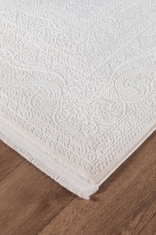 Bienal Vl Saçaklı Modern Dokuma Halı,yüksek Kalite Oturma Odası,salon,mutfak Halısı 8654a-krem