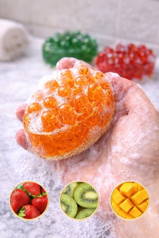 Doğal Kabak Lifli Masaj Sabunu 3 Lü Set Çilek,mango Ve Kivi Karışık Meyve