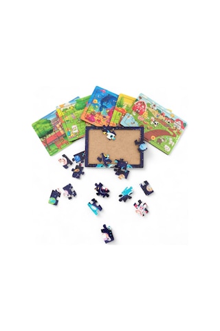 6 Adet 16 Parça Eğitici Ve Öğretici Ahşap Çocuk Puzzle & Yapboz Bebek Çocuk Oyuncak
