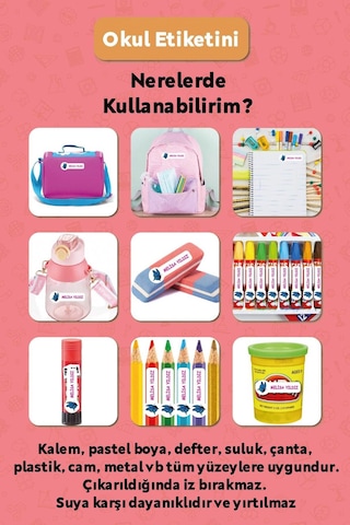 Şimşek Mcqueen Temalı Kişiye Özel İsimli Defter Kalem Okul Etiketi, Yırtılmaz Pvc Etiket, Islanmaz Beyaz